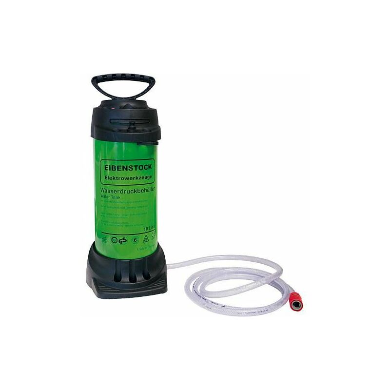 Eibenstock - reservoir d eau sous pression 10 litres metal, 3 metres de tuyau inclus