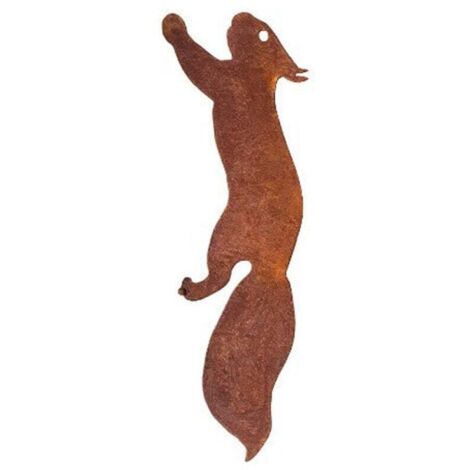 Eichhörnchen für den Baum – Gartendekoration aus Metall – 30 cm – Natürliche Rostpatina