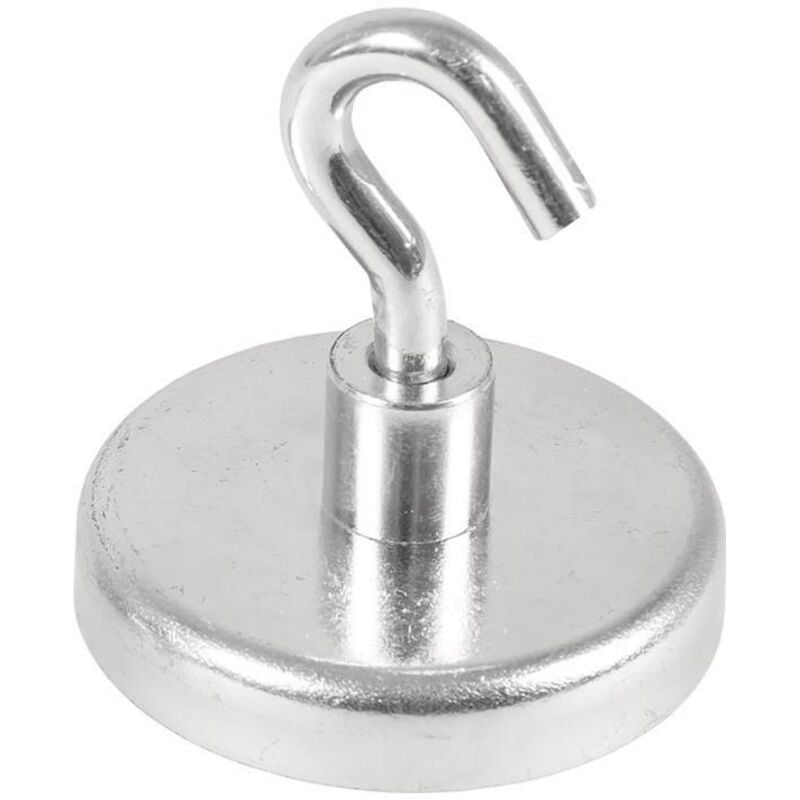 FP - Aimant puissant d. 47 mm galvanisé, avec crochet