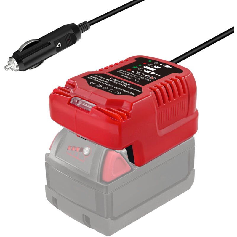 EID Chargeur pour 18V Batterie, 2A Mini Chargeur de Rechange pour 18V M18 li-ION Chargeur pour 48-11-1850 48-11-2401 48-11-1890 Batterie