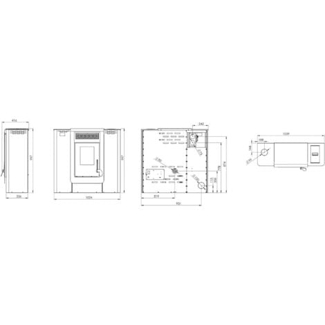 EIDER BIOMASA - Estufa Pellets PASILLO 10 Canalizable 11,12 kW