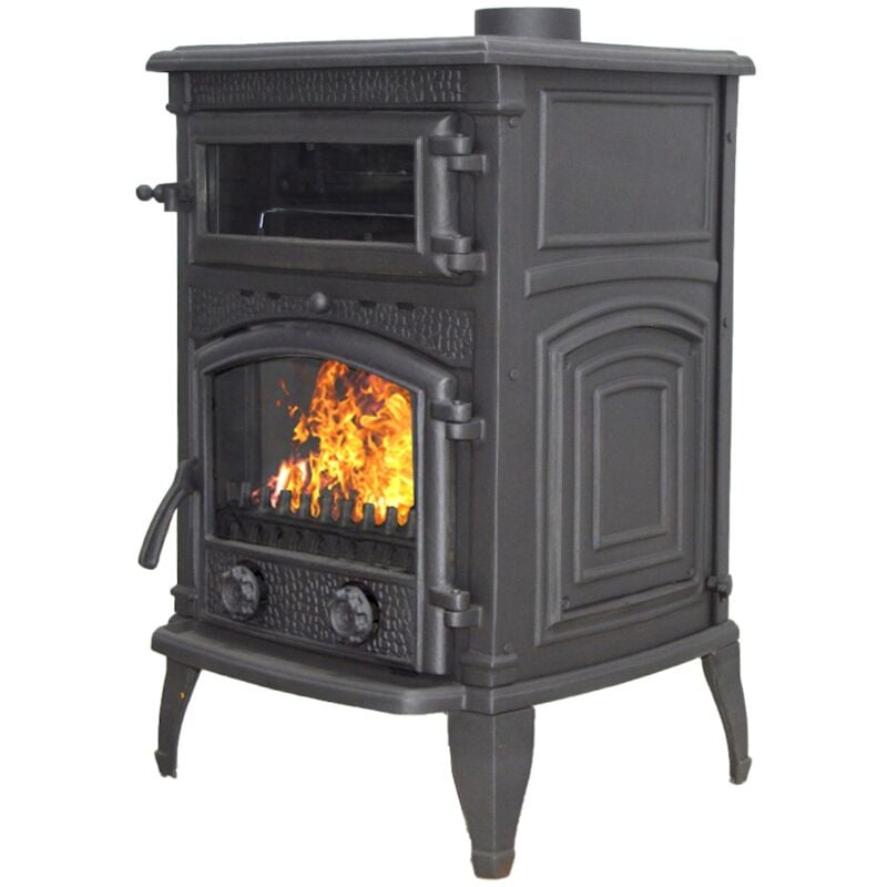 Biomasa On - eider biomasa Poêle à bois - modèle antares horno - 18,26 kW - jusqu'à 305 m³ - H.95 x l.63 x P.55 cm - Classe énergétique a