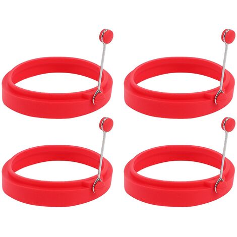 Eierring, Silikon-Ei-Pfannkuchenform, praktischer Eierring zum Kochen von Küchenutensilien, 4 Stück