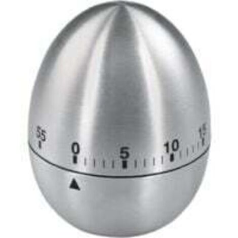 Eieruhr (mit Timerfunktion, Sanduhr, Edelstahl) Silber