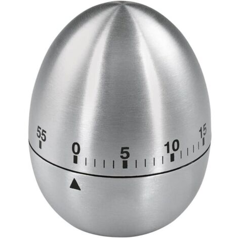 Eieruhr mit Timerfunktion, Sanduhr, Edelstahl, silber