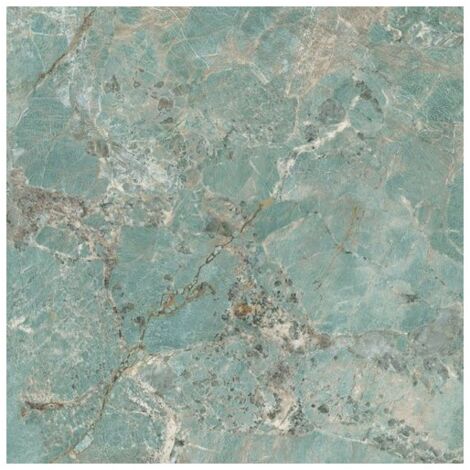 Eiffel Art Construction – Carrelage effet marbre vert turquoise 120x120 cm – Grès cérame poli – Rectifié pour finition élégante – Usage intérieur sols et murs