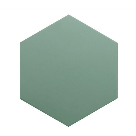 Eiffel Art Construction – Carrelage hexagonal uni vert 17,5x20 cm – Grès cérame – Finition mate – Pour sol et mur – V2 nuances légères