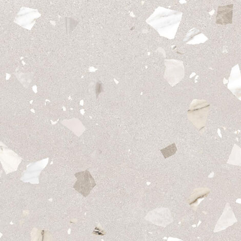 Eiffel Art Construction – Carrelage sol effet terrazzo 80x80 cm – Grès cérame – Finition mate – Rectifié – Pour intérieur – Boîte de 1,28m2