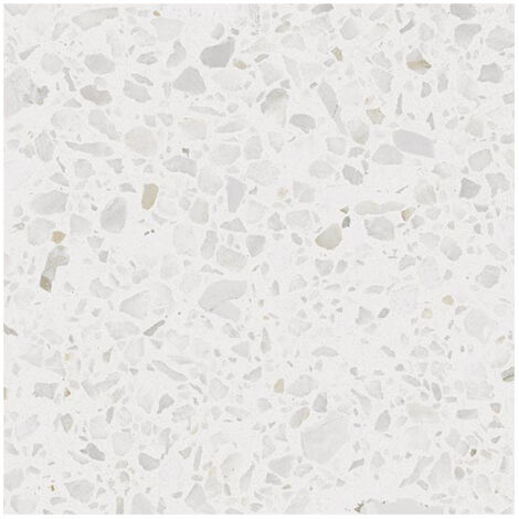 Eiffel Art Construction – Carrelage sol et mur effet terrazzo blanc 20x20 cm – Grès cérame – Finition mate – Résistance optimale pour usage intérieur
