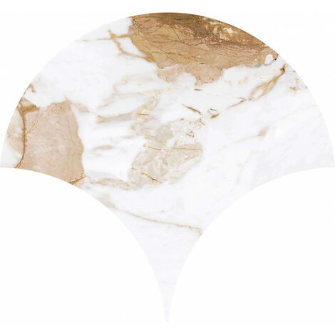 Eiffel Art Construction – Carrelage sol/mur écaillon poisson effet marbre grand format – Grès cérame 36,4 x 33,7 cm – Finition mate – Rectifié pour pose facile