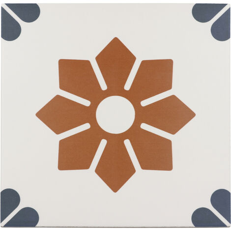 Eiffel Art Construction – Carrelage sol/mur effet ciment à motif 20x20 cm – Grès cérame – Finition mate – Usage intérieur – R9-B – Épaisseur 8 mm