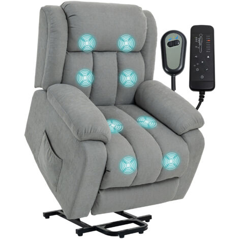 Eight-Point Massage Electric Lift Chair - Light Grey