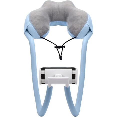 Eight Space Support de téléphone portable Lazy Gooseneck avec clip à 360°, support universel pour téléphone portable, tablette pour iPhone 14/14 Pro Max/13 (bleu)