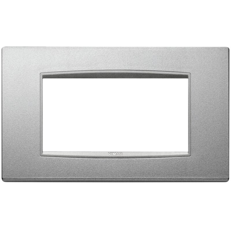 Eikon next placca classic 4 modules silver color matt 20654.n13