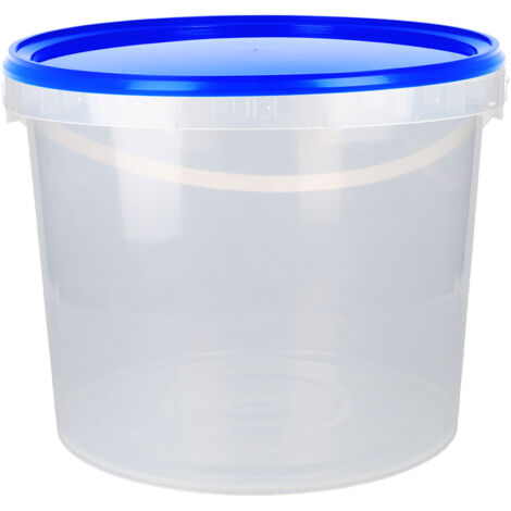 Eimer mit Kunststoffgriff, PP, rund, 5,4 Liter, Lebensmittelecht blau