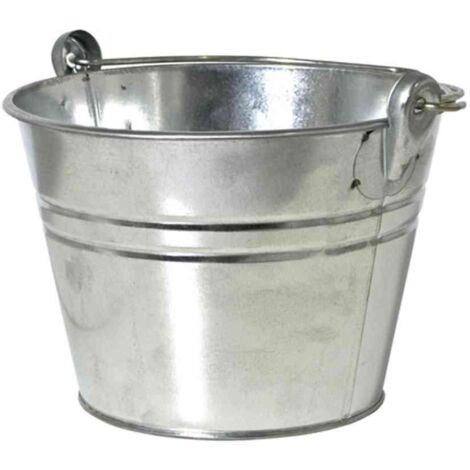 Eimer mit Ösenhenkel 4 l, verzinkt Stahlblech silber