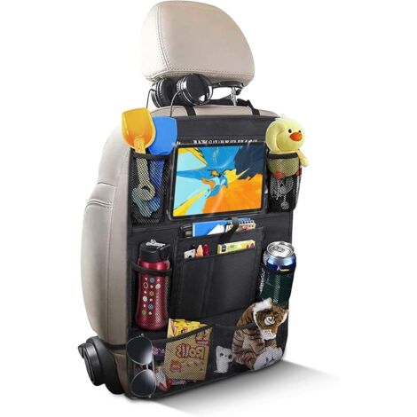 Ein Auto-Organizer aus schwarzem Netzgewebe, super geräumig, schützender Organizer für die Rückseite des Autositzes, wasserdicht und abriebfest, geeignet für verschiedene Modelle.