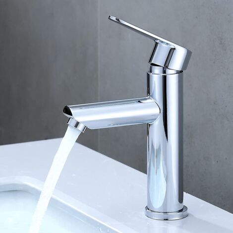 Ein Einhebel-Waschtischmischer aus Edelstahl für Warm- und Kaltwasser (kein Wasseranschluss erforderlich).