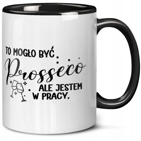Ein Geschenk für einen Arbeitskollegen fürs Büro: Eine lustige Prosseco-Tasse.