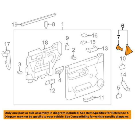 Ein Paar aus 25838246 und 25838245 passt zur dreieckigen Türinnenverkleidung des Chevrolet Silverado.