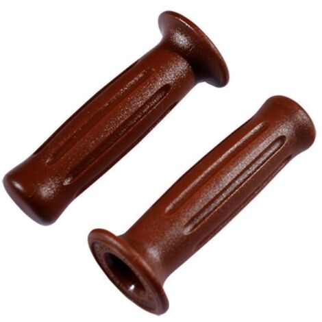 Ein Paar braune Vintage Domino Lenkergriffe 22mm Motorrad Roller