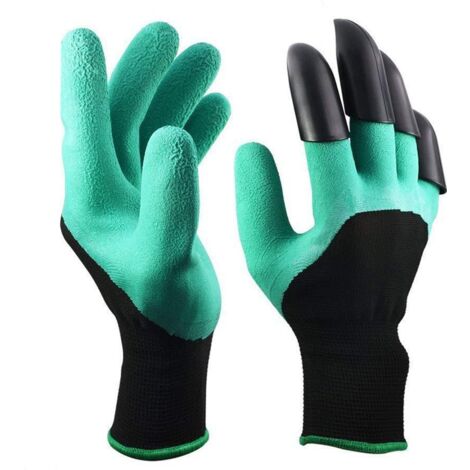 Ein Paar Gartenhandschuhe mit geraden Krallen, Grün-, Gemüse- und Blumengartenhandschuhe