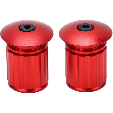 Ein Paar Lenkerendkappen aus Aluminiumlegierung für Mountainbikes, Falträder und Rennräder, Rot