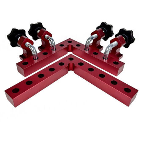 Ein Set 90°-Eckverbinder aus Aluminium – Holzbearbeitung (Set mit 6 Stück, 120 mm)