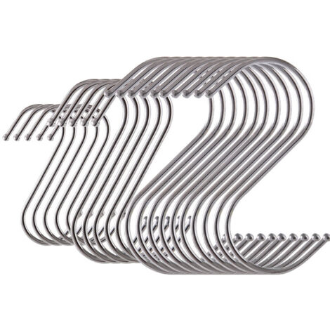 Ein Set aus 20 S-Haken, bestehend aus 5 kleinen, 5 mittleren und 10 großen.