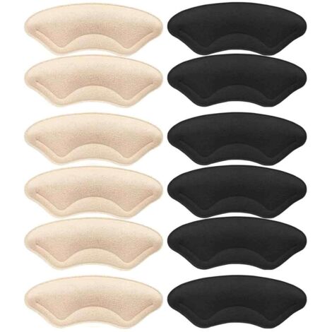 Ein Set aus 6 Paar dicken, selbstklebenden Fersenschonern für Damen und Herren zur Anbringung an der Rückseite der Ferse des Schuhs.