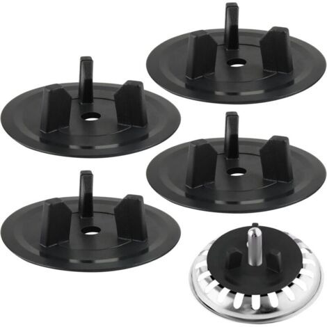 Ein Spülbeckenkorb und 4 Ersatzdichtungen, kompatibel mit IKEA, geeignet für Filterkörbe, Gummidichtungen für Spülbeckenkörbe, Dichtungssatz.