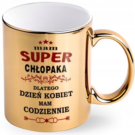 EIN TRAUMGESCHENK FÜR SIE: GOLDENE TASSE VOM FREUND/PARTNER FÜR EIN MÄDCHEN