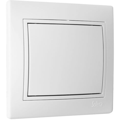Einbau-Blindabdeckung, weiß, 83x81x10mm, komplette Mechanik  E3/42964 Solera