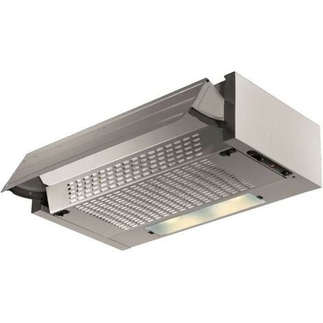 DEFIBRICO Einbau-Dunstabzugshaube 60 cm ausziehbar aluminiumfarben - Samet