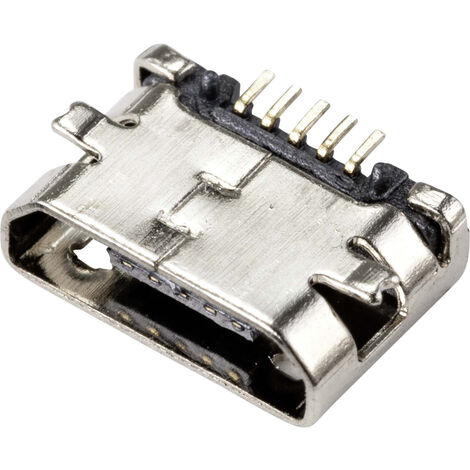 Einbaubuchse Micro-USB 2.0 Typ-B Buchse, Einbau horizontal Micro-USB 2.0 Typ-B  TC-9201376 TRU COMPO