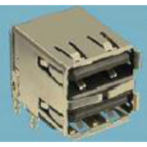 Einbaubuchse USB Typ A 2.0 Buchse, Einbau horizontal USB 2 Port 72309-8034BLF FCI Inhalt: 1 St.