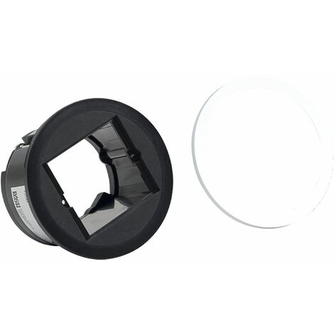 Einbaumodul PIX, für 1 Keystone-Modul, + Zierring schwarz, weiß
