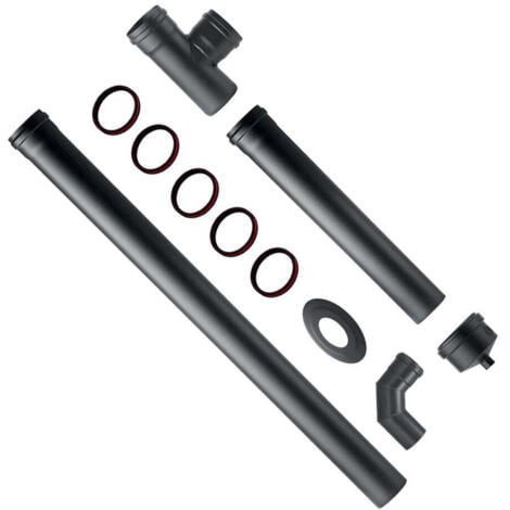 DIVINA FIRE Einbausatz für Pelletofen aus 1,2 mm starkem Stahl, D. 80 mm