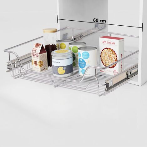 Einbauschublade Korbauszug 2 Stück Silber 60 cm Breite