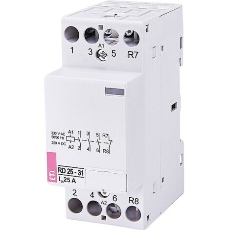 Einbauschütz RD25-31 230VAC/DC, 25A, 3S, 1Ö, 2Module, brummfrei