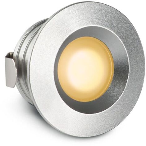 Einbaustrahler Mini flach Torino 3W IP44 durchverbindbar - Lichtfarbe: 2700K - Farbe: silber
