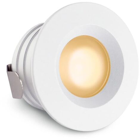 Einbaustrahler Mini flach Torino 3W IP44 durchverbindbar - Lichtfarbe: 2700K - Farbe: weiß RAL 9016