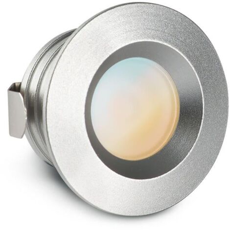 Einbaustrahler Mini flach Torino 3W IP44 durchverbindbar - Lichtfarbe: CCT 2700K-5500K - Farbe: silber