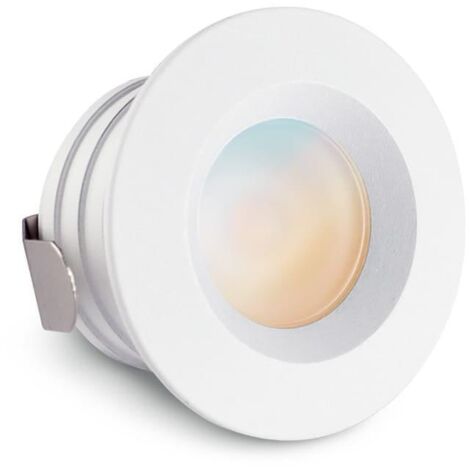 Einbaustrahler Mini flach Torino 3W IP44 durchverbindbar - Lichtfarbe: CCT 2700K-5500K - Farbe: weiß RAL 9016