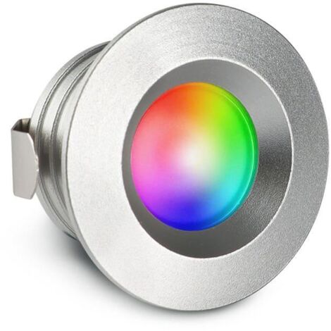 Einbaustrahler Mini flach Torino 3W IP44 durchverbindbar - Lichtfarbe: RGB+2700K - Farbe: silber