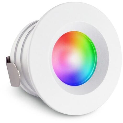 Einbaustrahler Mini flach Torino 3W IP44 durchverbindbar - Lichtfarbe: RGB+2700K - Farbe: weiß RAL 9016