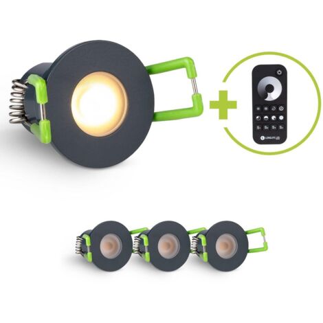 Einbaustrahler Mini Livorno 3W 2700K IP65 - Farbe: anthrazit RAL 7016 - Anzahl: 4x