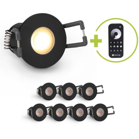 Einbaustrahler Mini Livorno 3W 2700K IP65 - Farbe: schwarz matt - Anzahl: 8x