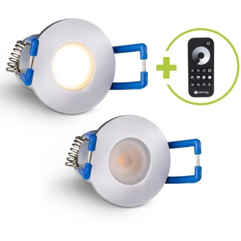 Einbaustrahler Mini Livorno 3W 2700K IP65 - Farbe: silber - Anzahl: 2x
