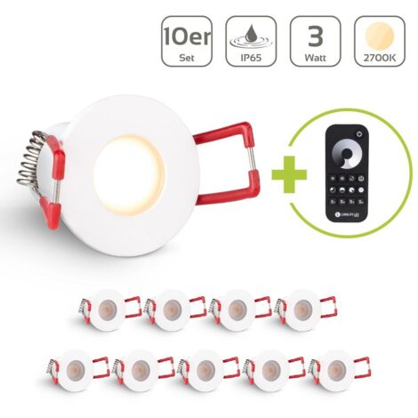 Einbaustrahler Mini Livorno 3W 2700K IP65 - Farbe: weiß - Anzahl: 10x